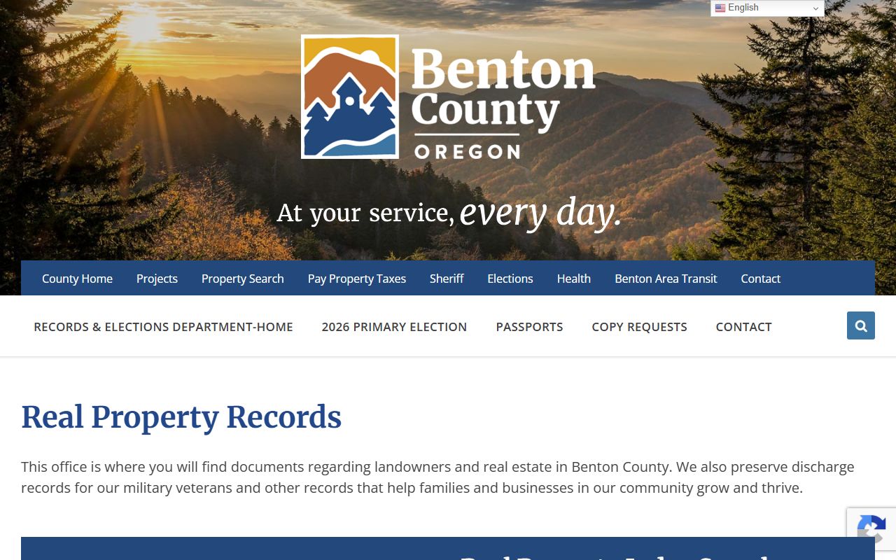 Benton County real property records and recording access
