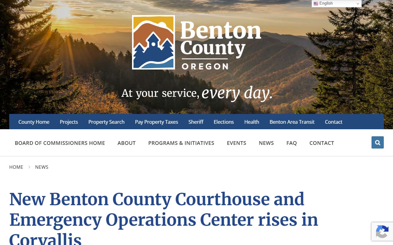 Benton County Court courthouse update and public records context