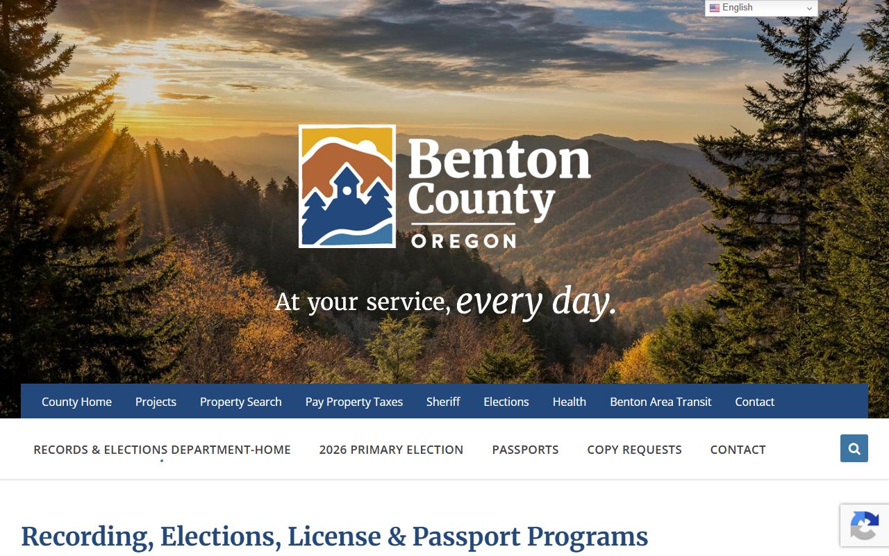 Benton County records department for court-adjacent records