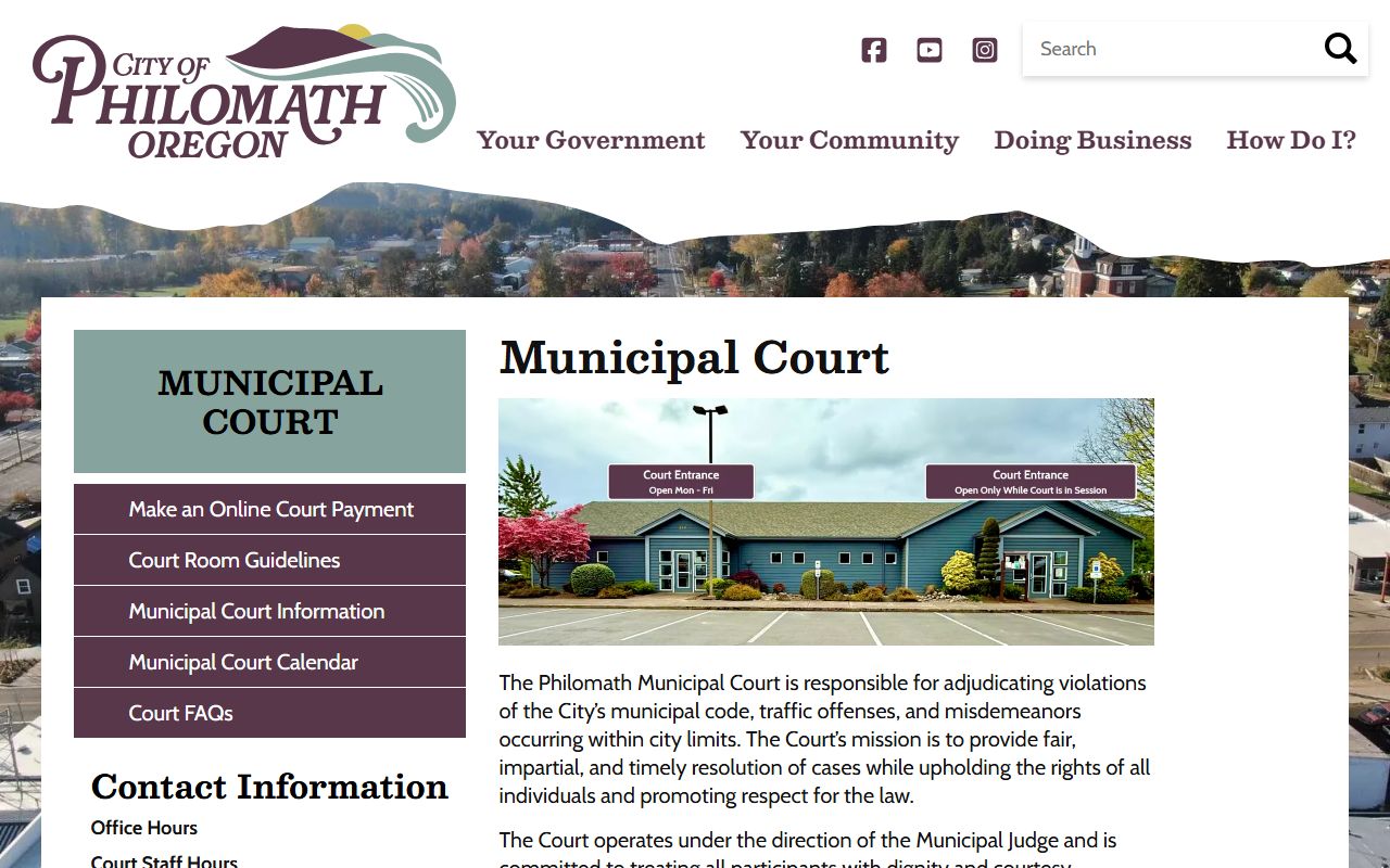 Benton County warrant lookup Philomath Municipal Court