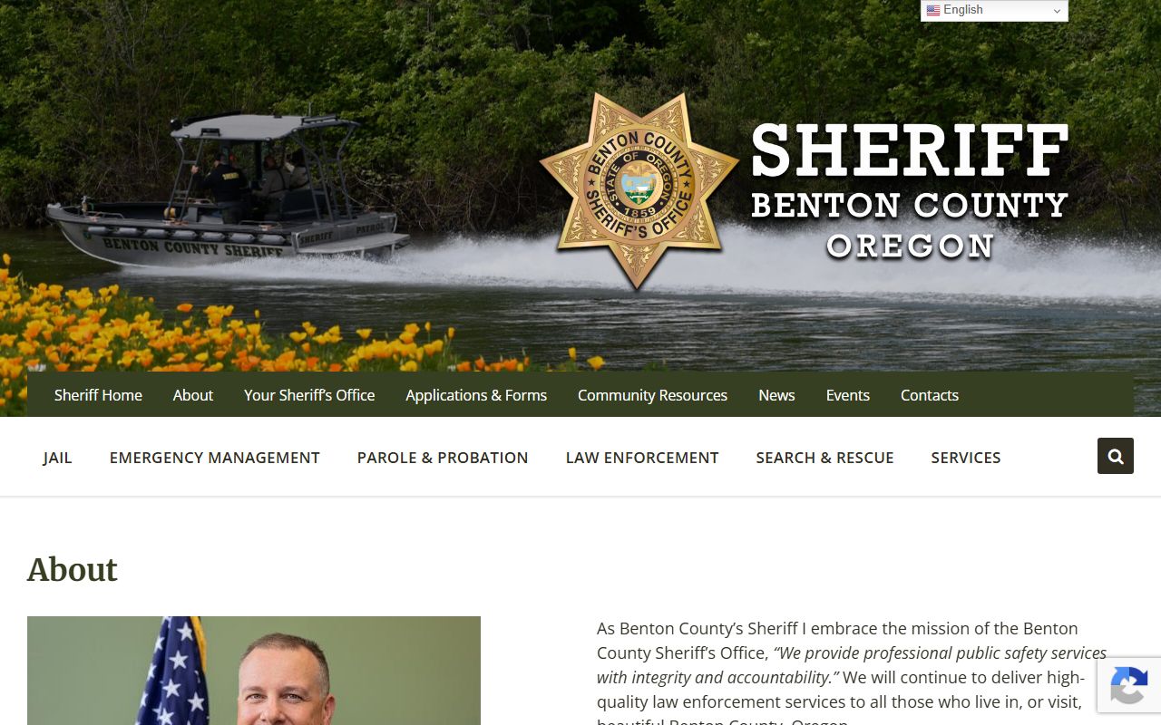 Benton County warrant search sheriff office duties and contact