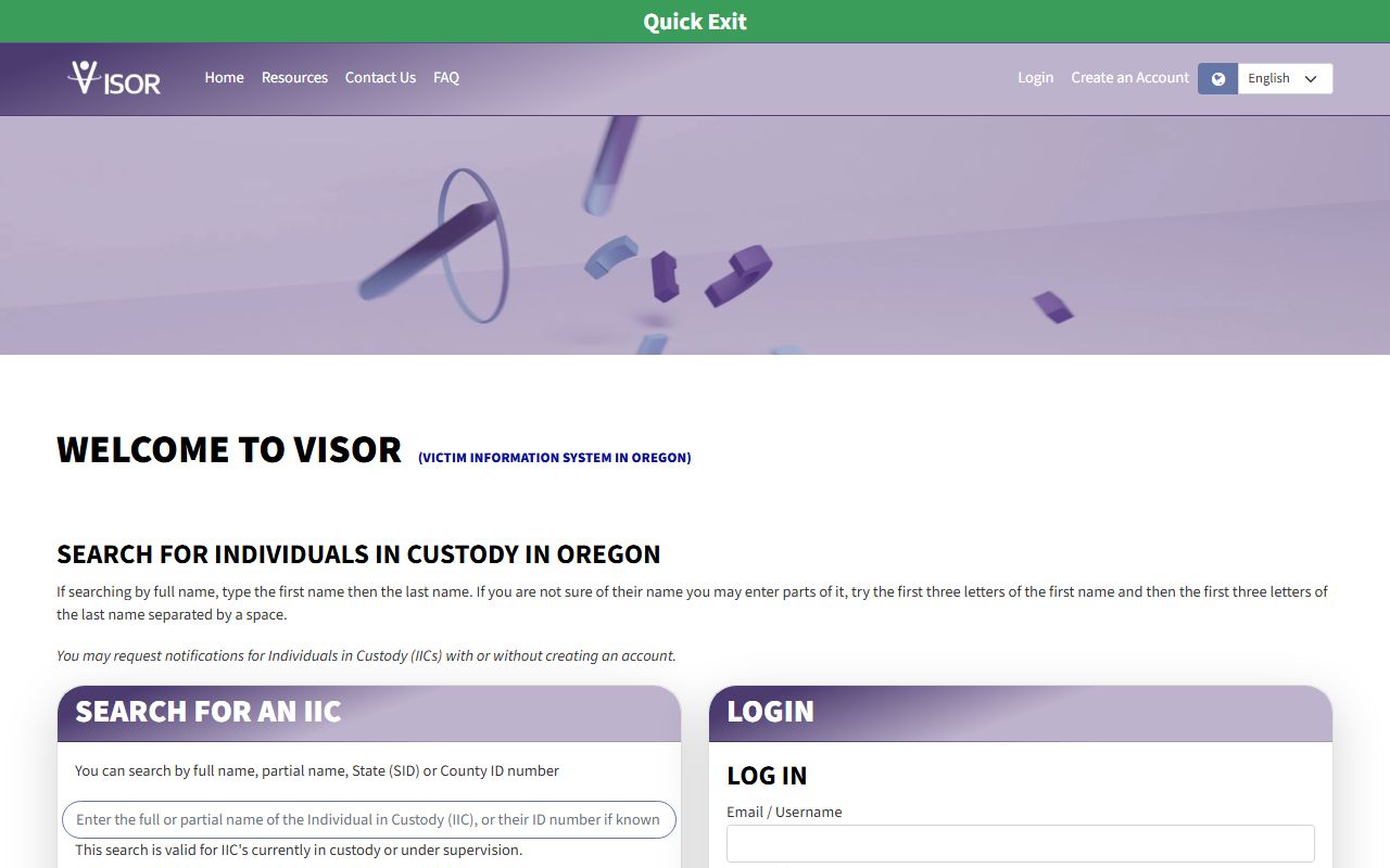 Benton County warrant records VISOR custody notification search